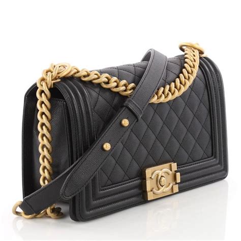 chanel new medium boy caviar|CHANEL Caviar Quilted Medium Boy Flap Grey .